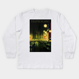 Vintage Travel Poster Germany Berlin Kids Long Sleeve T-Shirt